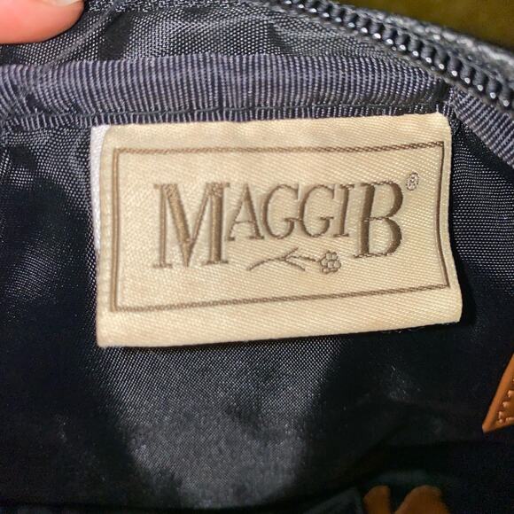 Maggi B Mini Backpack Faux Leather Zippered adjustable straps Black and Brown - Picture 10 of 13